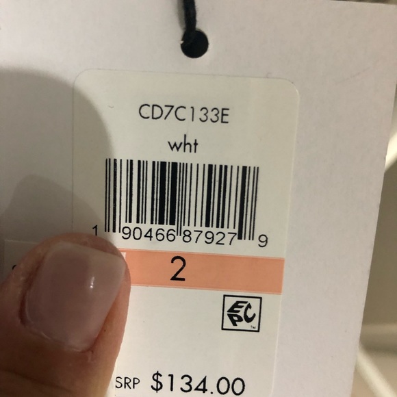 White Calvin Klein bell sleeve dress - Picture 6 of 6